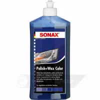 Кольоровий поліроль з воском синій 500 мл SONAX Polish & Wax Color NanoPro (296200)