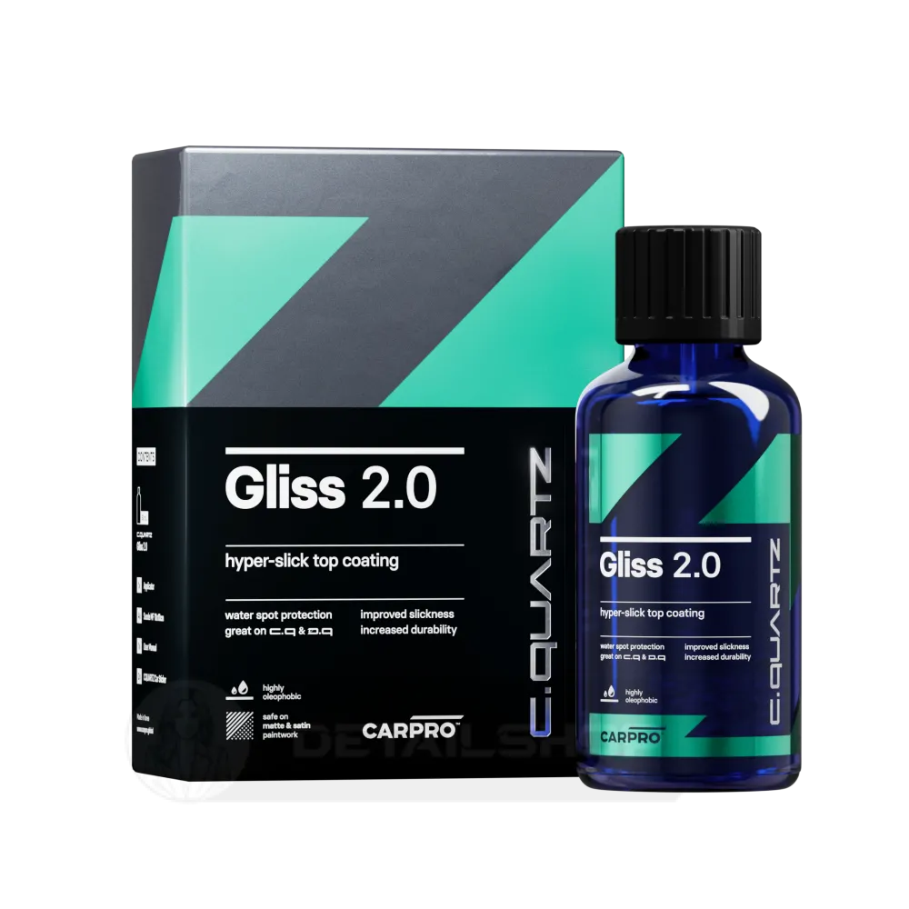 CARPRO Gliss 2.0 Top Coat 50 ml – супер гладкое керамическое покрытие, 18 мес+