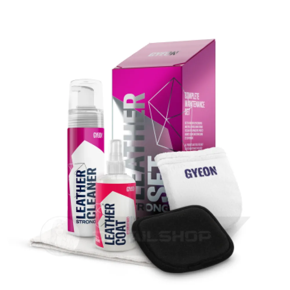 Gyeon LeatherSet Strong 200 ml - набір для догляду за шкіряним салоном, сильний