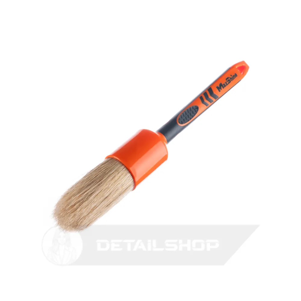 Кисть из натуральной щетины MaxShine Boar’s Hair Detailing Brush L Для внутреннего и внешнего детейлинга