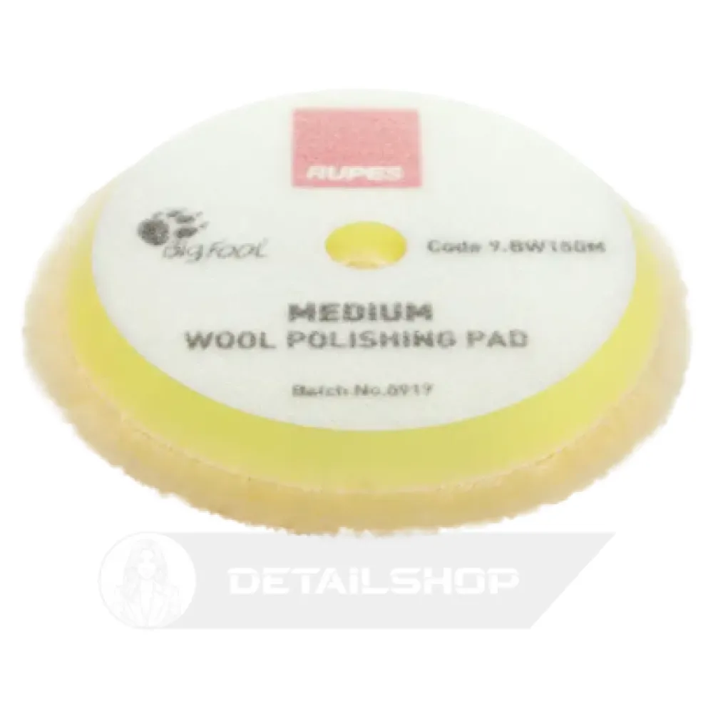 Полірувальний круг RUPES Wool Polishing Pad Medium BW150M З шерсті середньої жорсткості, Ø130/145 мм