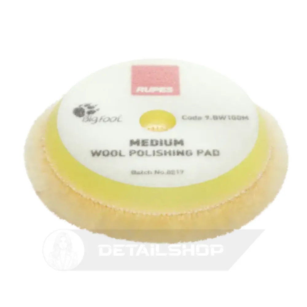 Полировальный круг RUPES Wool Polishing Pad Medium BW100M Из шерсти средней жёсткости, Ø80/90 мм