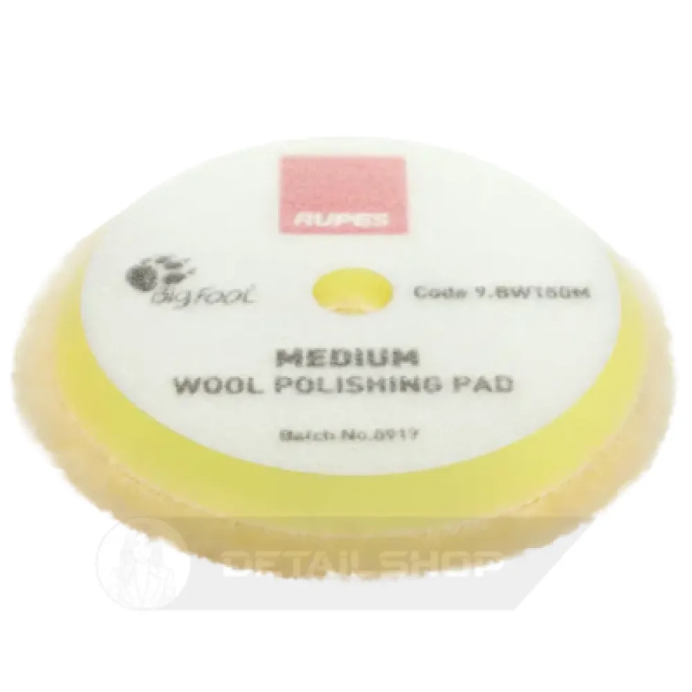 Полірувальний круг RUPES Wool Polishing Pad Medium BW150M З шерсті середньої жорсткості, Ø130/145 мм