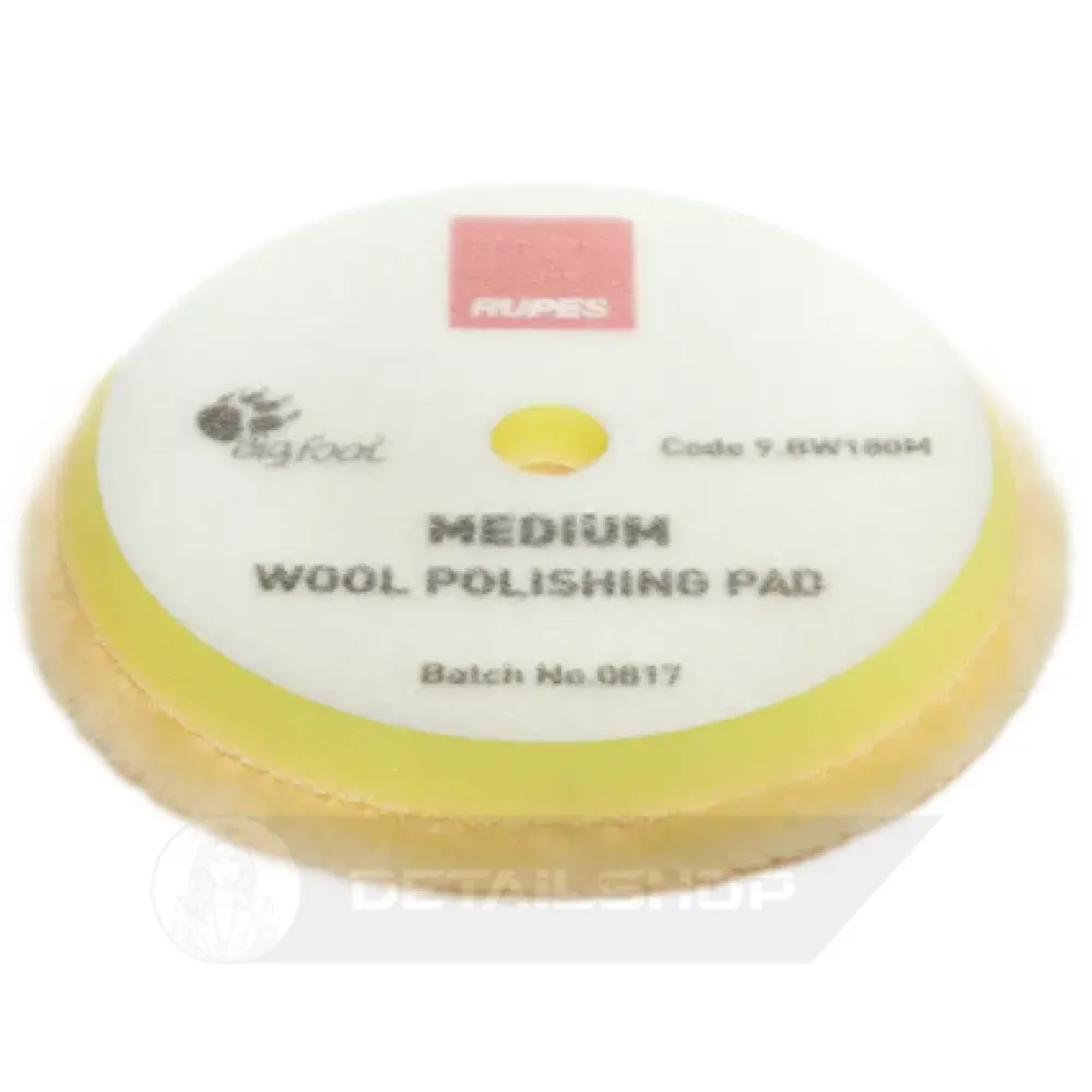 Полірувальний круг RUPES Wool Polishing Pad Medium BW180M Ø170 mm З шерсті середньої жорсткості, Ø150/170 мм