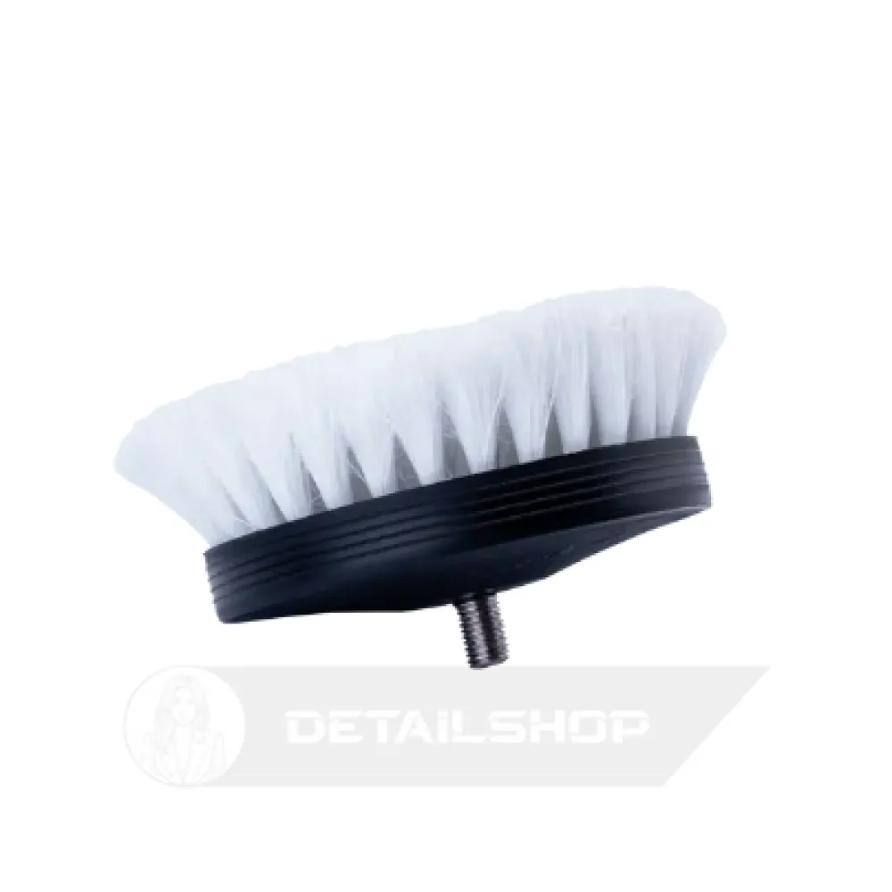 Pneumatic carpet brush white  - щітка на дрель для чистки текстилю м\'яка 30мм
