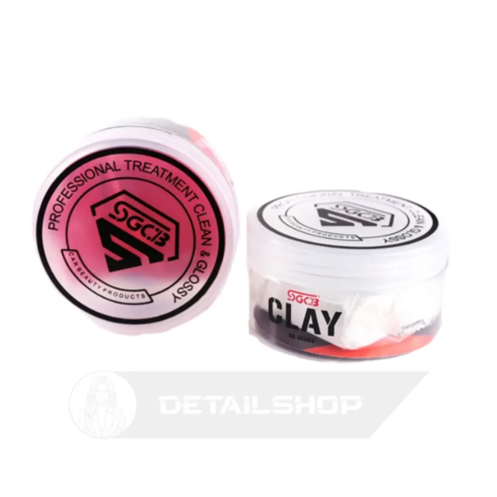 Жёсткая синтетическая глина SGCB Clay Bar Red Для очистки въевшихся загрязнений