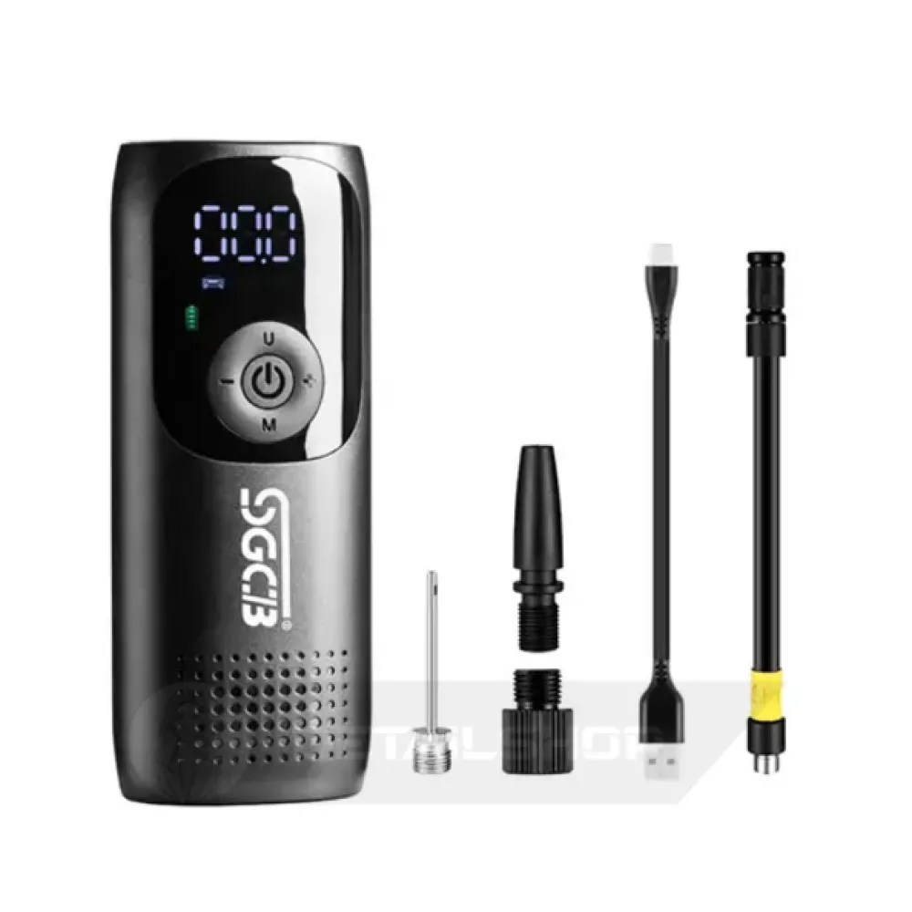 Портативний автомобільний насос SGCB Portable Tire Inflator Mini Air Pump З манометром