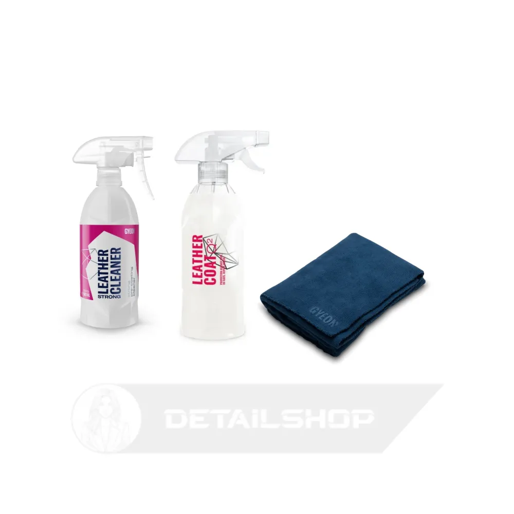 Gyeon Q²M Leather Cleaner & Q² Leather Coat - очиститель и защитное керамическое покрытие для кожаных сидений и кож.элементов