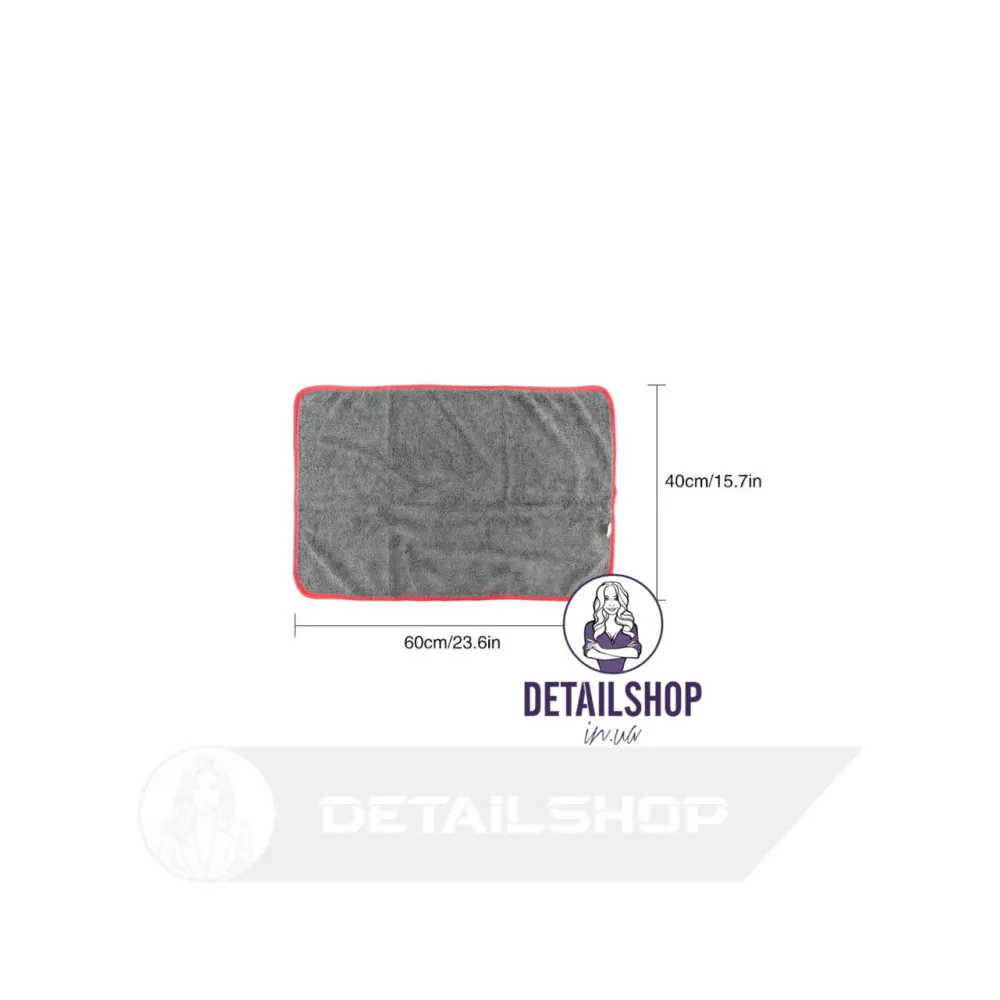 Edge wax towel - Микрофибра оверлочная 40х60 СЕРАЯ