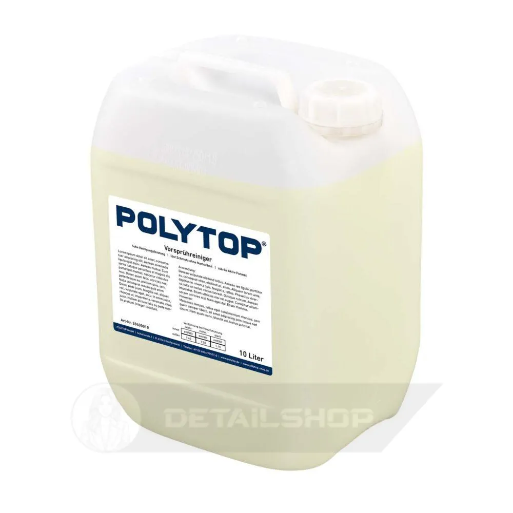 POLYTOP PreSprayWash 10 L - активна піна для попереднього миття