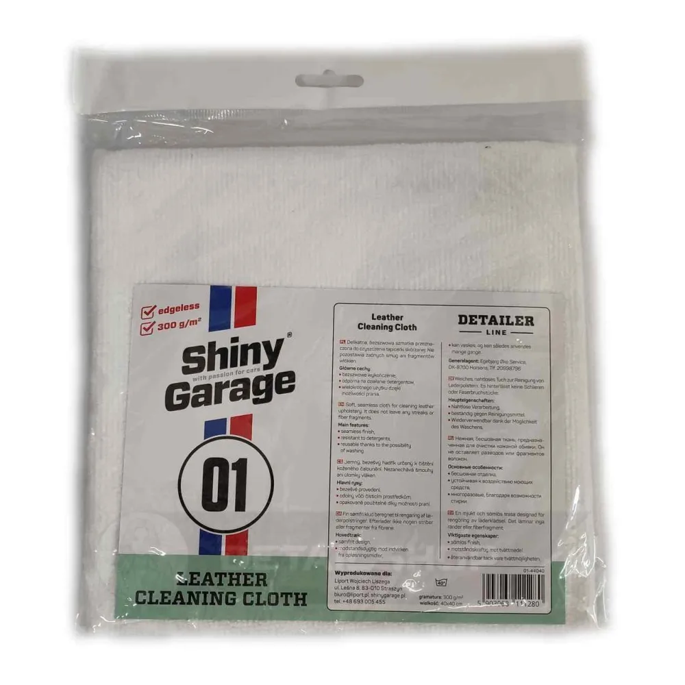 Мікрофібра для роботи із шкірою Shiny Garage Leather Cleaning Cloth, 40х40см