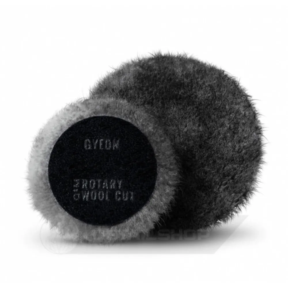 Gyeon Rotary Wool Cut 80 mm, 2 шт - шерстяной полировальный круг, сильно режущий, для роторних машин