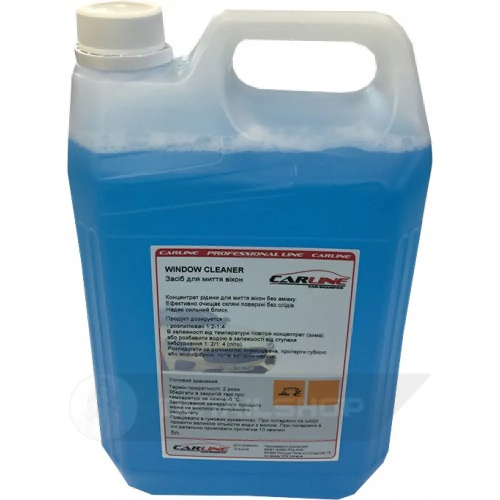 Средство для очистки стеклянных поверхностей автомобиля WINDOW CLEANER CARLINE 5L