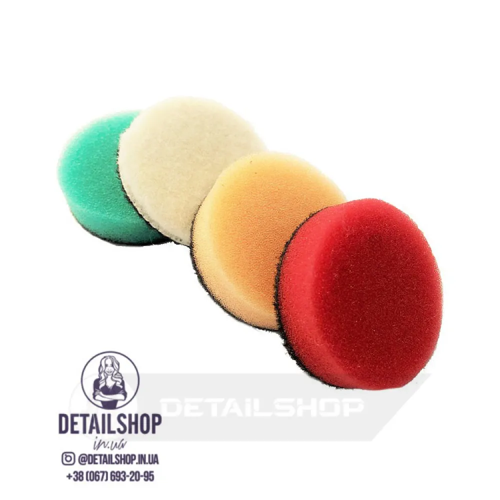Foam Pad set 3.2" Набір міні кругів для поліровки 82 мм (4 шт) (кольорові)
