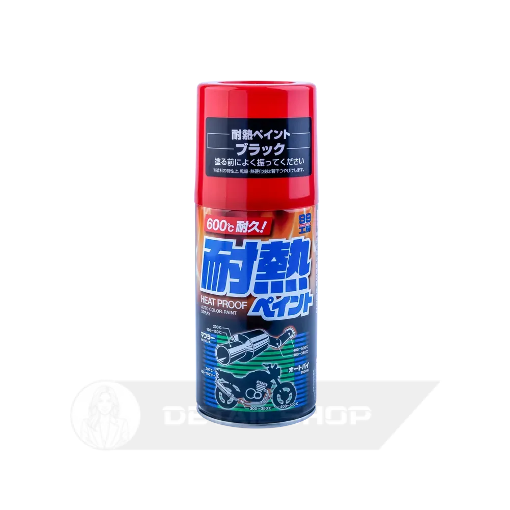 SOFT99 Heatproof Paint Black 300мл - термостійка фарба чорного кольору