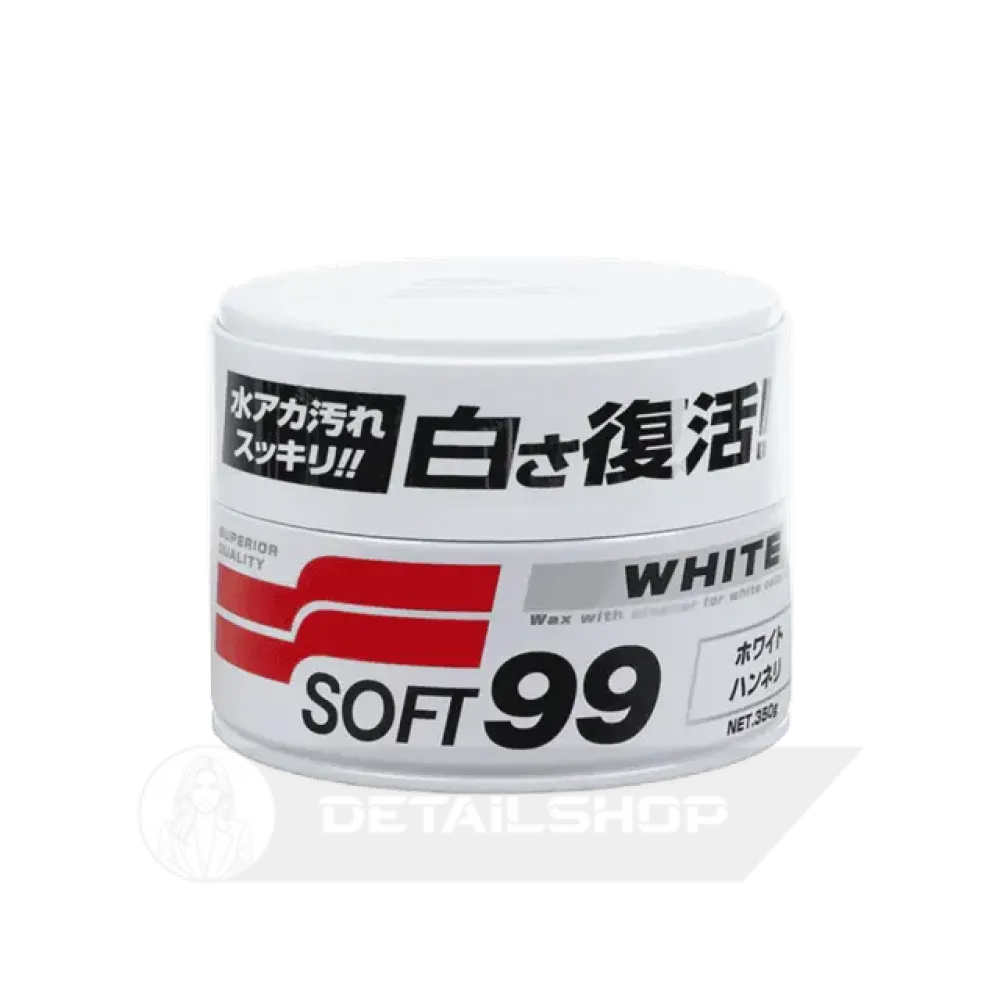 SOFT99 White Super Wax 350г- мягкий воск для ухода за лакокрасочным покрытием автомобилей светлых и белых оттенков