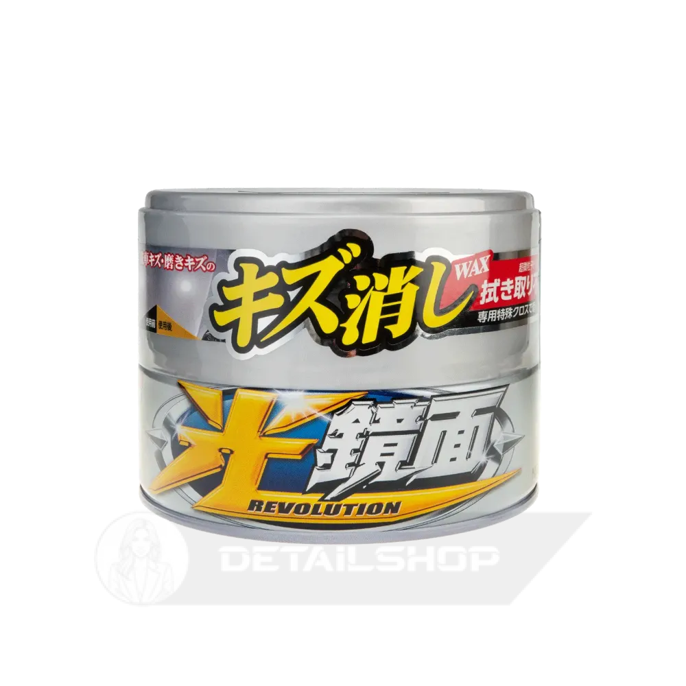 SOFT99 Scratch Clear Wax Mirror Finish Silver 200г - твердий віск для світлих авто